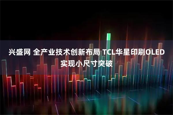 兴盛网 全产业技术创新布局 TCL华星印刷OLED实现小尺寸突破